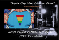 Super Gay Man Chest Peyote Pattern (PDF DOWNLOAD)