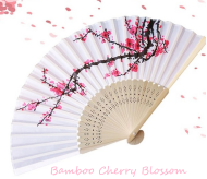 Glass Beaded Cherry Blossom Fan Custom Made ONLY