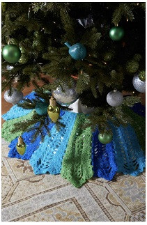 Christmas Time Jazz Tree Skirt
