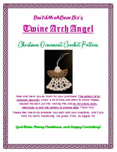 Twine Arch Angel Christmas Ornament Pattern (PDF Download)