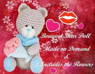 Bouquet Bear Plush Doll
