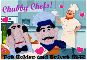 Chubby Chefs Pot Holder and Trivet Set (Made to Order)