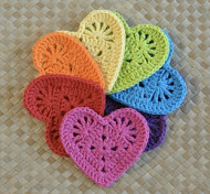Heart Moffit Coasters Set of 6 (Made to Order)
