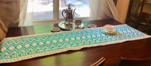 Diamonds Mosaic Overlay Table Runner