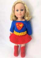 Super Girl Doll Outfit (Made to Order)