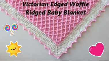 Victorian Edged Waffel Ripple Baby Blanket (Made to Order)