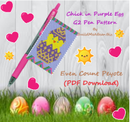 Chick in Purple Egg G2 Pen Pattern (PDF DOWNLOAD)