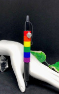 Finished Rainbow Pride Flag Beaded Pen (Classic)