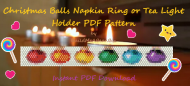 Christmas Ballls Napkin Ring or Tea Light Holder (PDF Download)