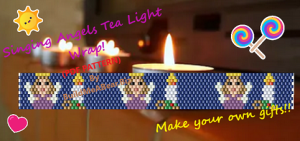 Singing Angel and Candles Tea Light Ring Pattern (PDF Download) Instant Sale