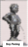 Boy Statue Peeing Pen P.A.D.