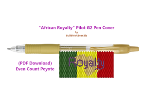 African Royalty Flag G2 Pen Cover Pattern (PDF DOWNLOAD)