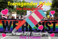 Transgender Pride Flag Pen Wrap (Instant PDF Download)