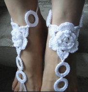 Finished Pearled Rose Mermaid Shoes