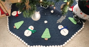 Snowman Christmas Tree Skirt